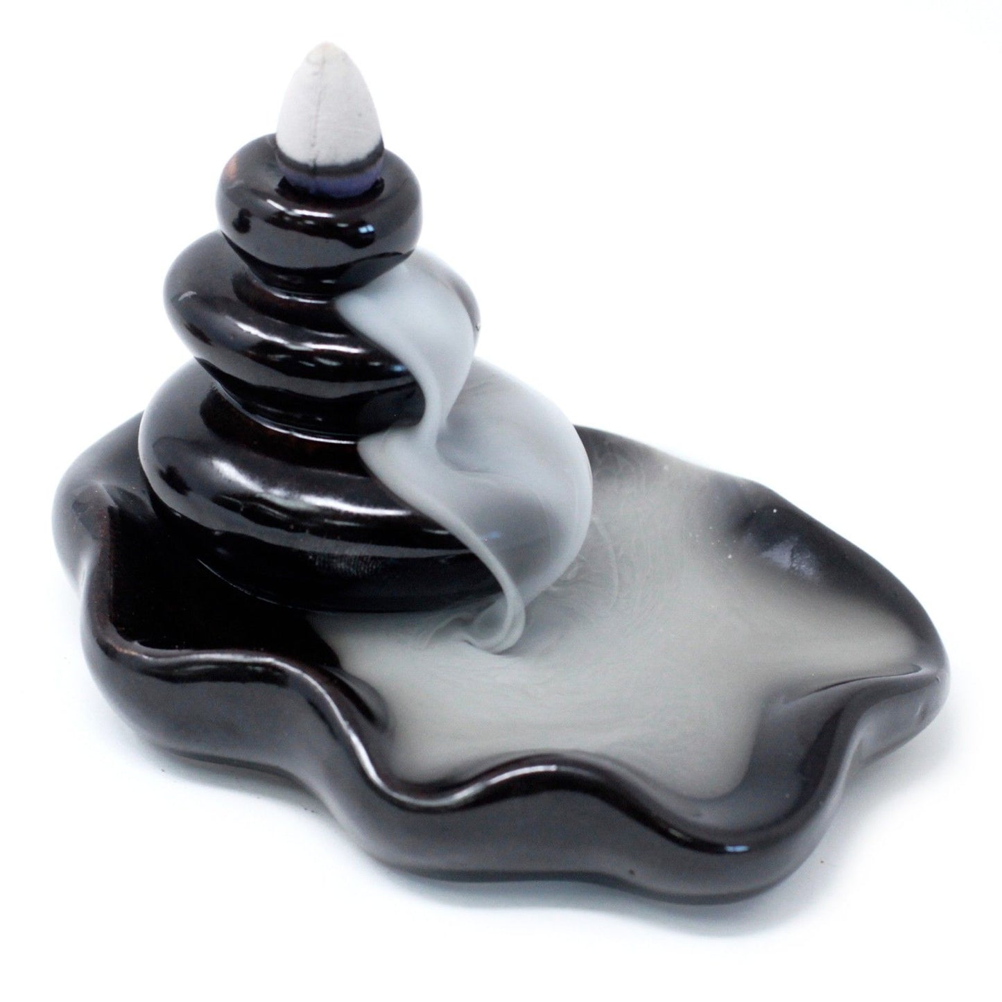 Large Pebble Pool Backflow Incense Burner - unusual witchy gift UK