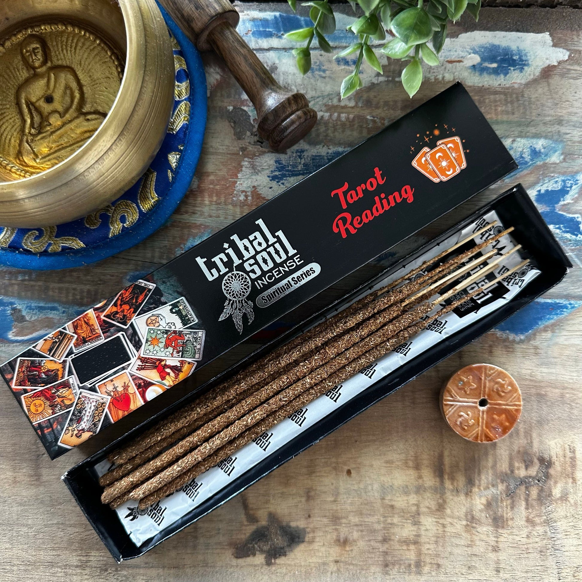 Tarot Reading Incense Sticks & Holder - unusual witchy gift UK