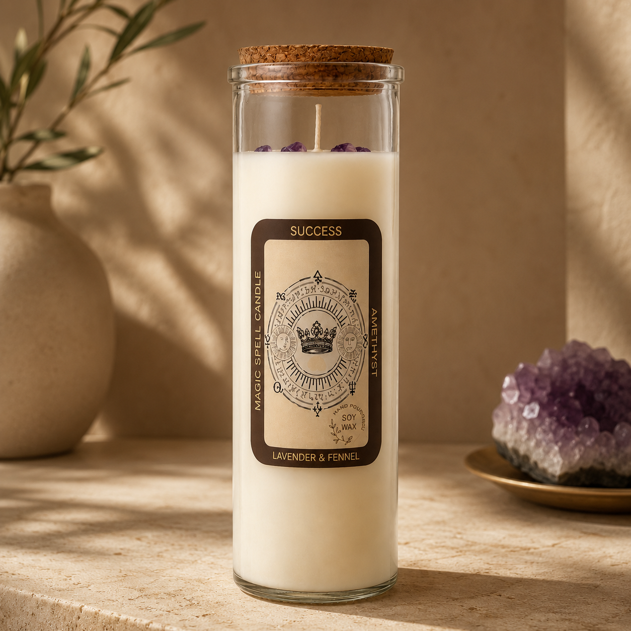 Protection Spell Candle – Dragon’s Blood &amp; Sodalite